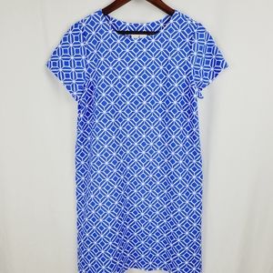 Jude Connally geometric blue dress size m